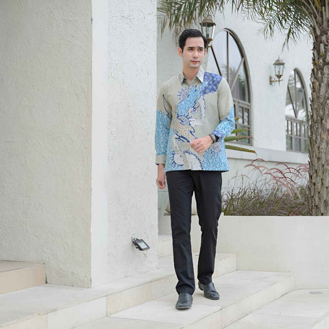 Men's Batik Shirt - Ocean's Bloom