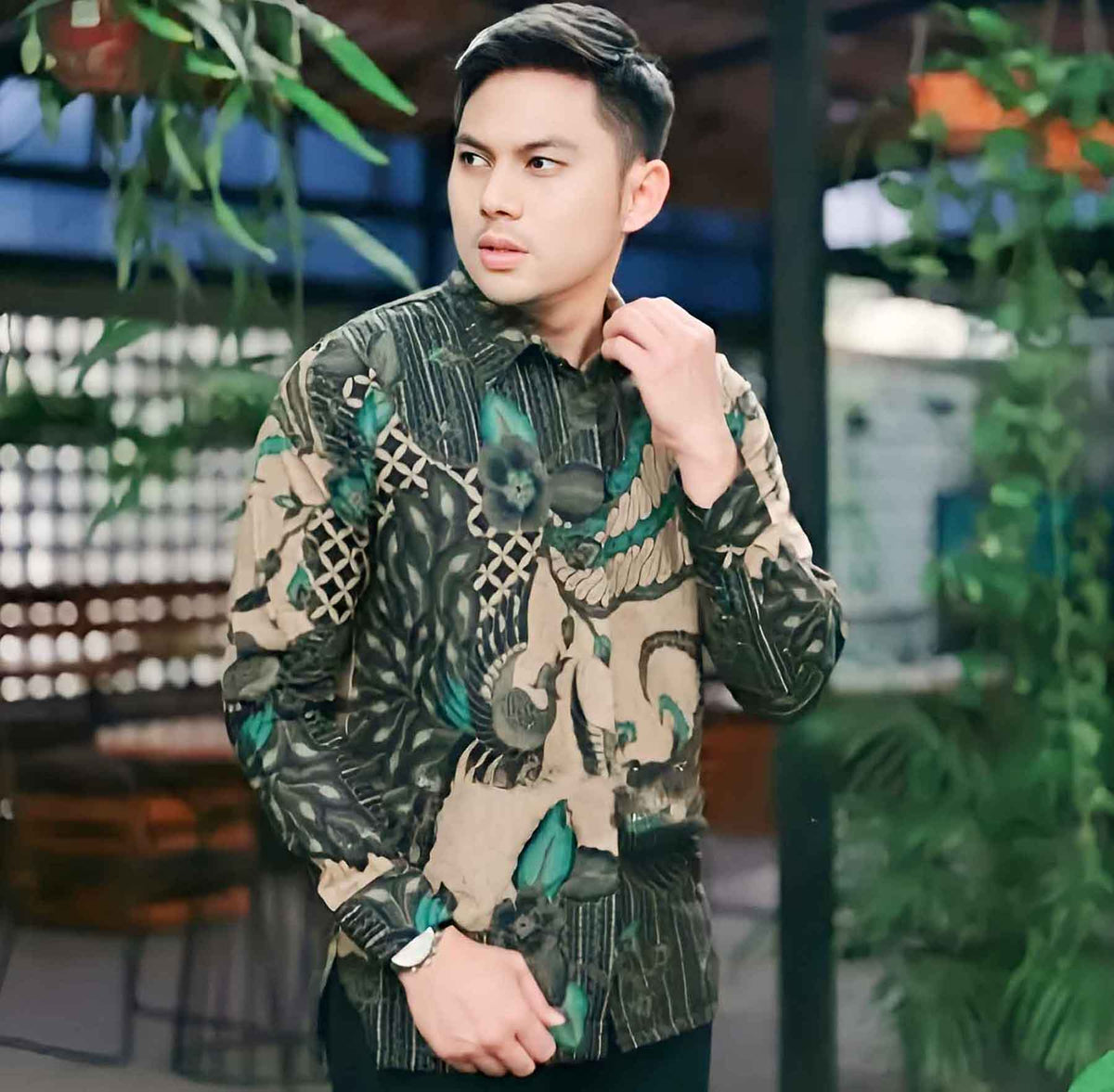 Batik Shirt Men Harmony Homage Batik Green